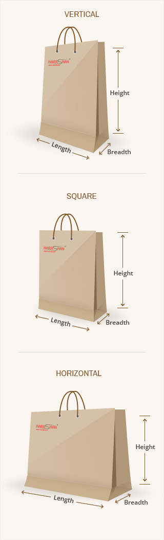 Size of paper bags, standard size of paper bags